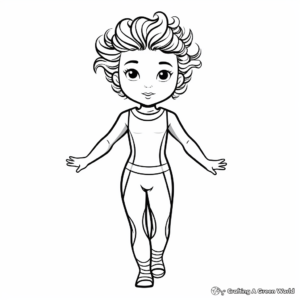 Simple Leotard Design Coloring Pages for Beginners 2