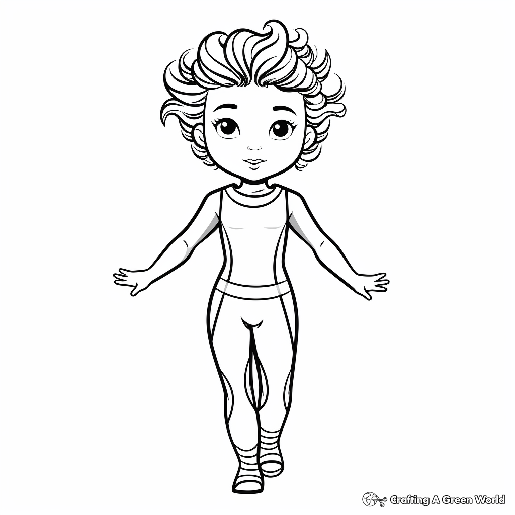 Simple Leotard Design Coloring Pages for Beginners 2