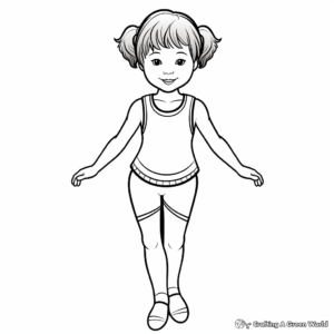 Simple Leotard Design Coloring Pages for Beginners 3
