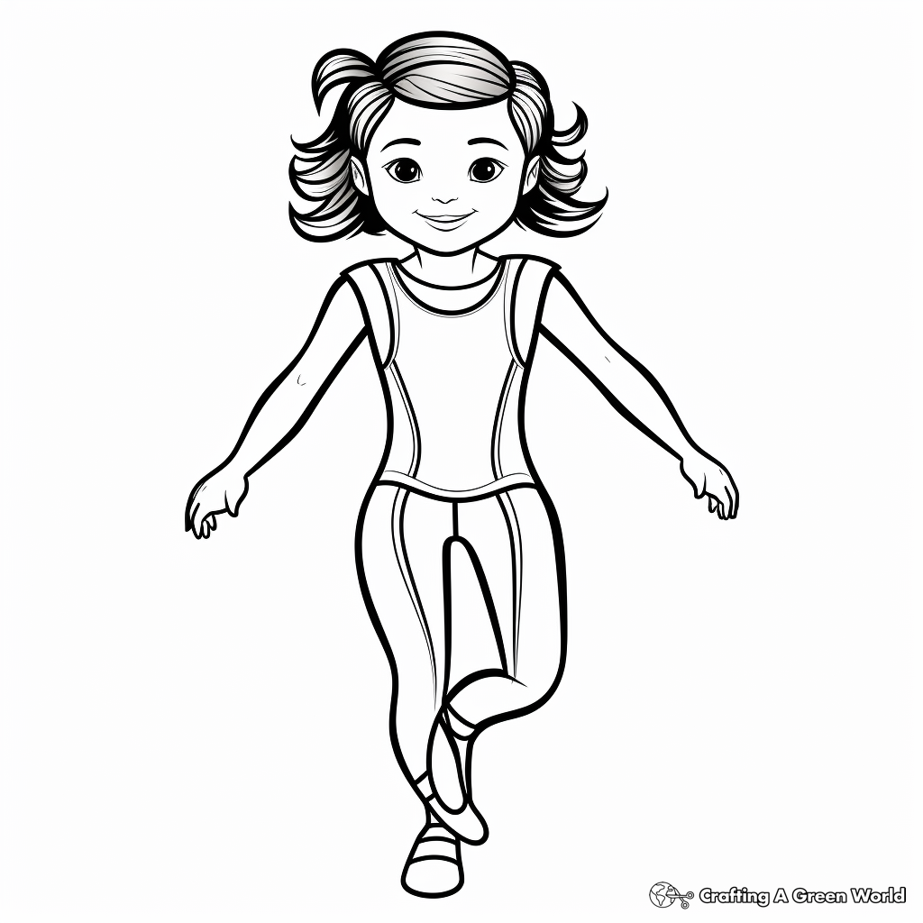Simple Leotard Design Coloring Pages for Beginners 4