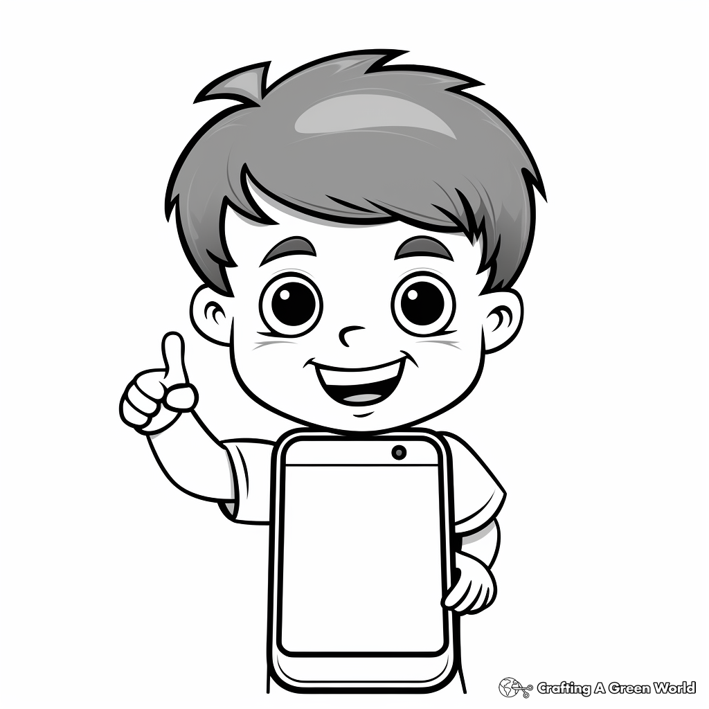 Simple Mobile Phone Coloring Pages for Beginners 2