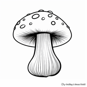 Simple Mushroom Coloring Pages for Kids 1