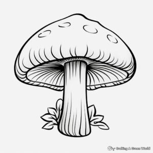 Simple Mushroom Coloring Pages for Kids 4