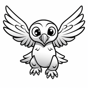 Simple Outline Osprey Coloring Sheets for Schools 1