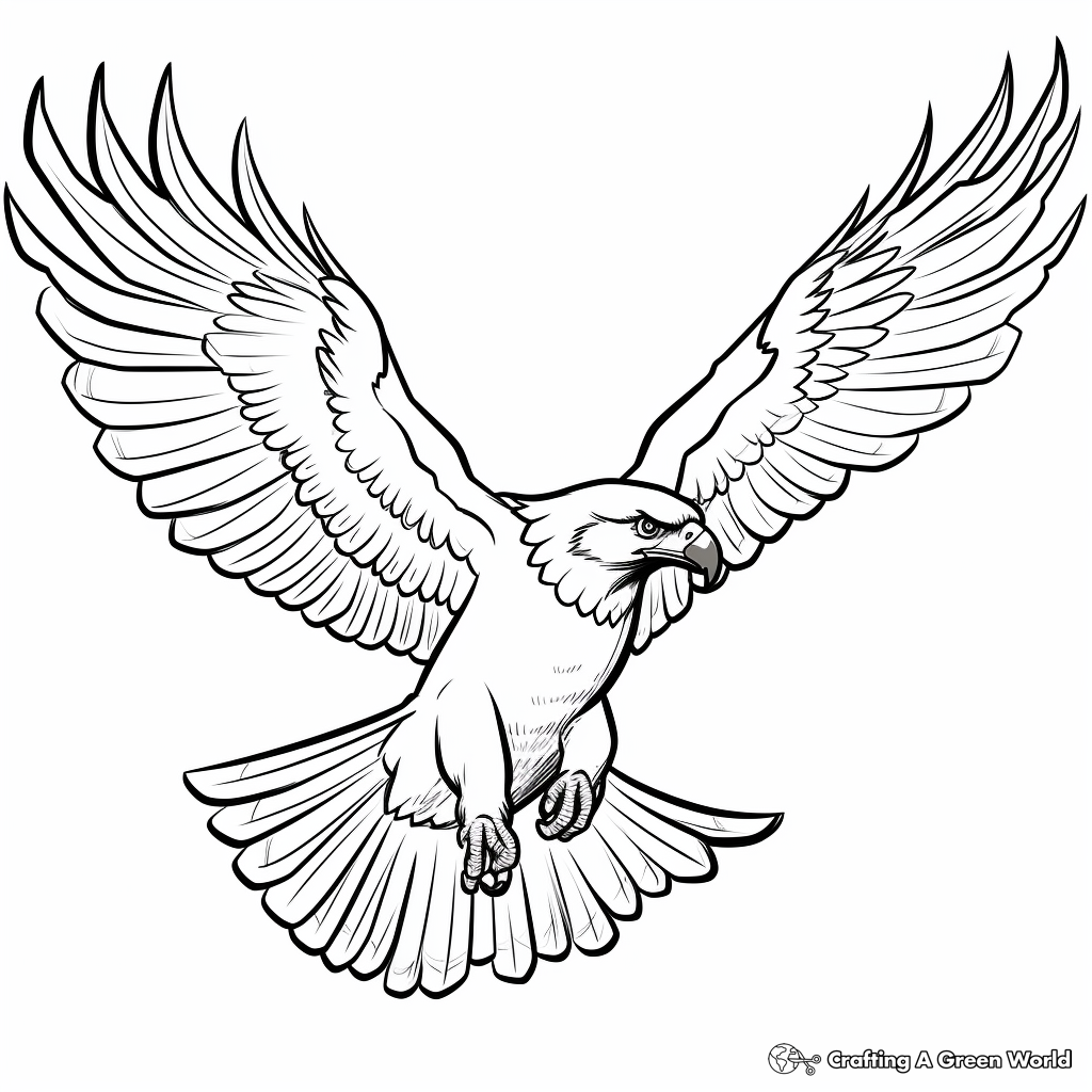 Simple Outline Osprey Coloring Sheets for Schools 3
