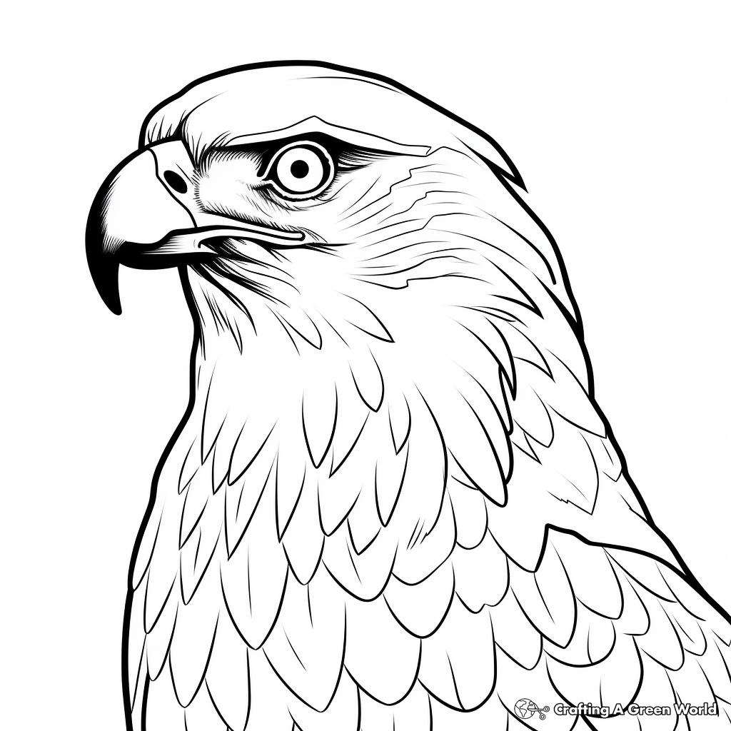 Simple Outline Osprey Coloring Sheets for Schools 4