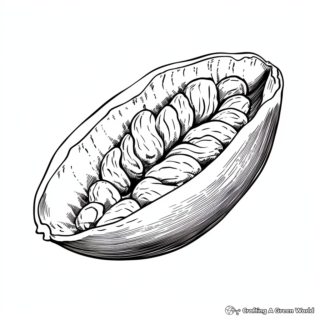Simple Pecan Shell Coloring Pages for Toddlers 4