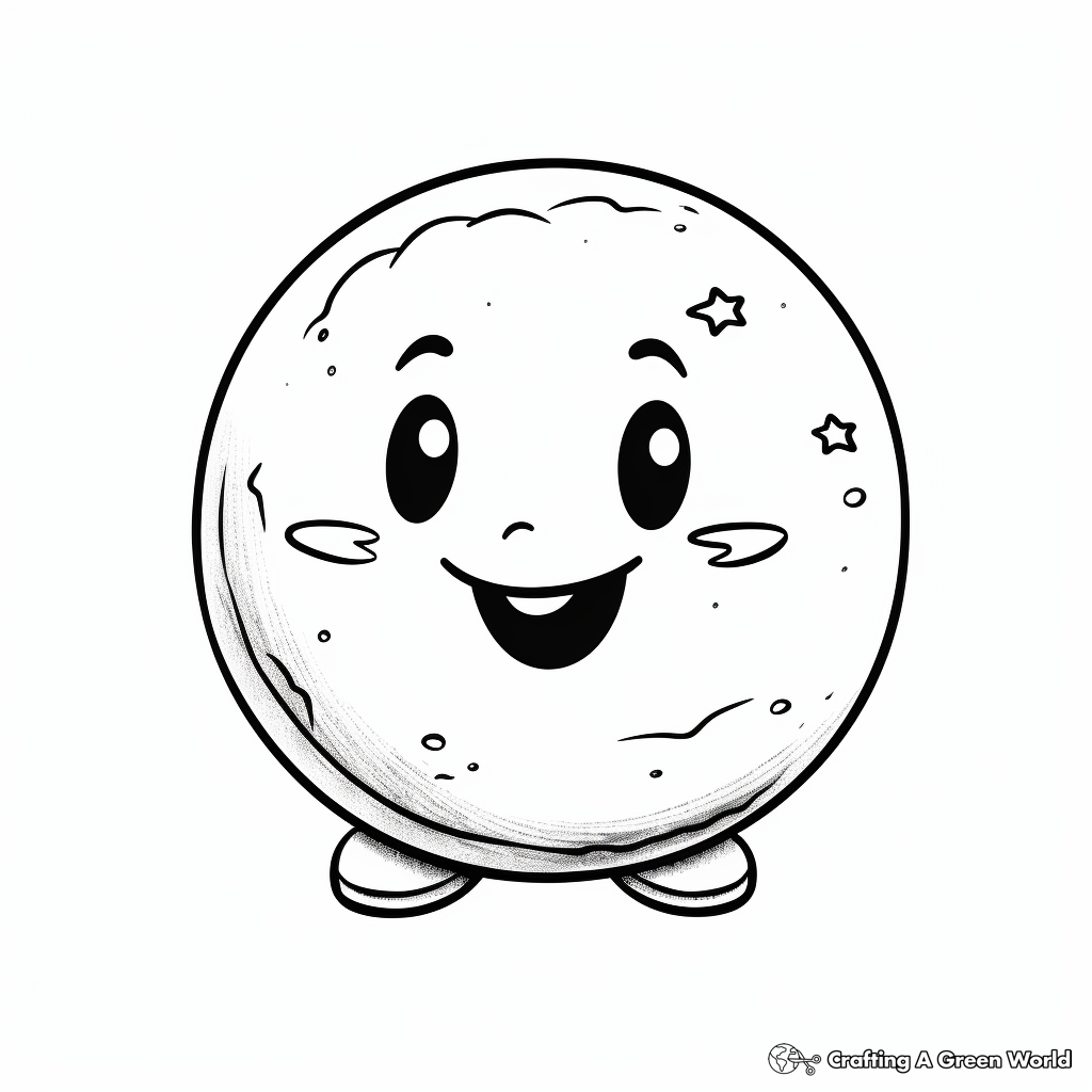 Simple Planet Gonggong Coloring Pages for Beginners 2
