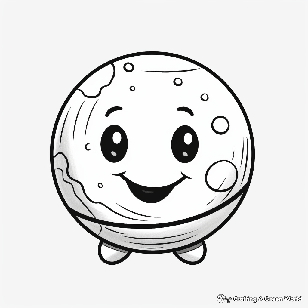 Simple Planet Gonggong Coloring Pages for Beginners 3