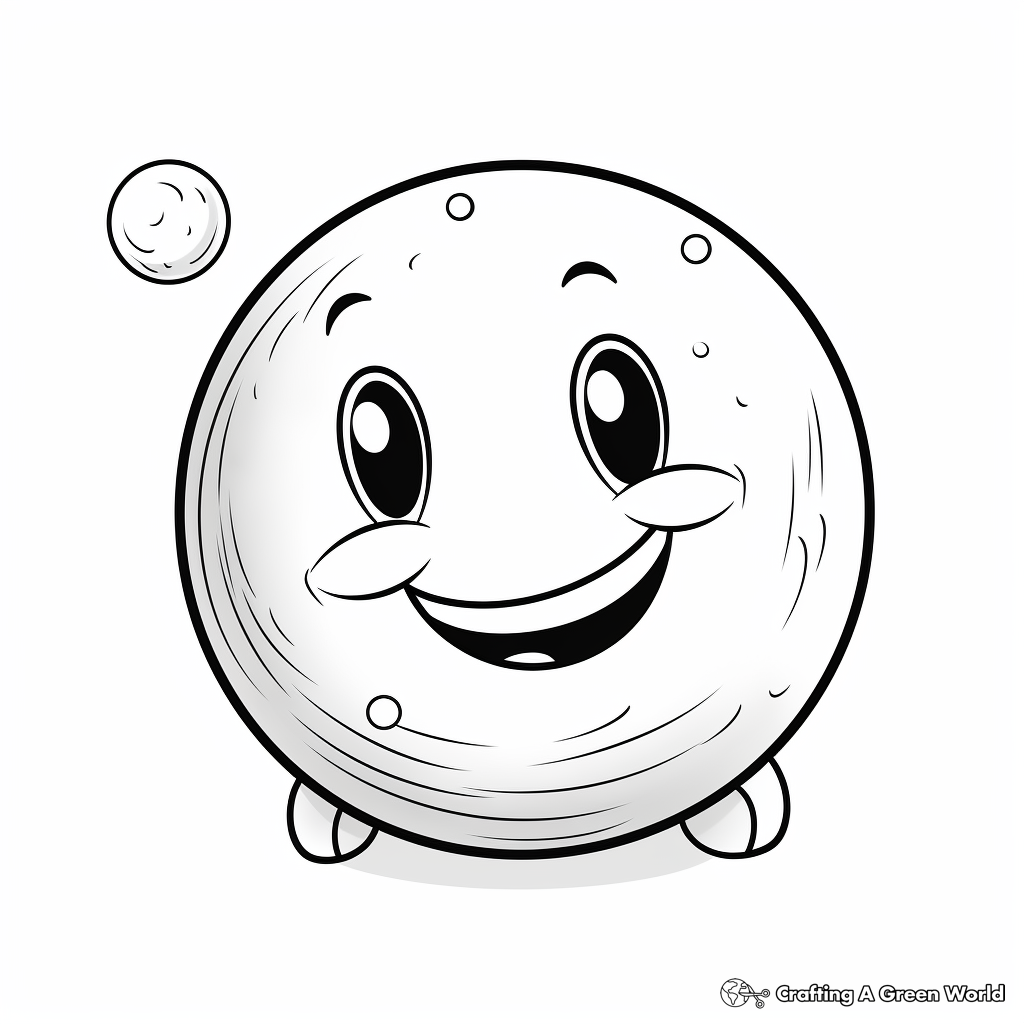 Simple Planet Gonggong Coloring Pages for Beginners 4