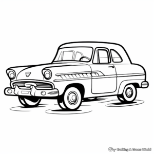 Simple Police Car Coloring Pages for Toddlers 1