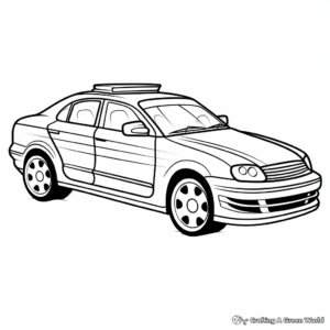 Simple Police Car Coloring Pages for Toddlers 3