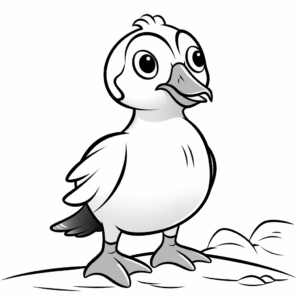Simple Puffin Coloring Pages for Beginners 2