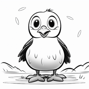 Simple Puffin Coloring Pages for Beginners 3