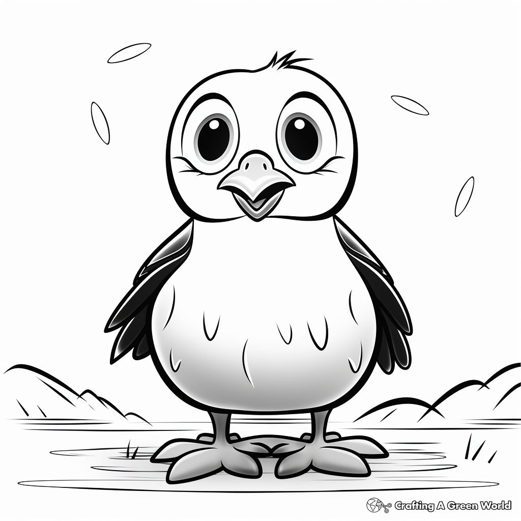 Simple Puffin Coloring Pages for Beginners 3