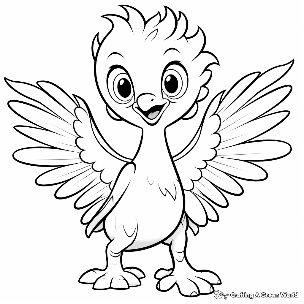 Simple Pyroraptor Outline Coloring Pages for Toddlers 3