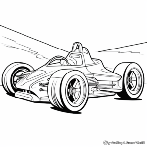 Simple Race Car Coloring Pages for Children 1