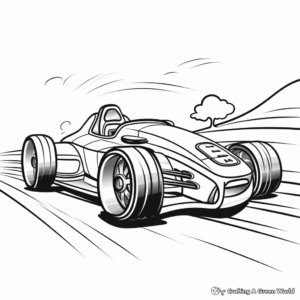 Simple Race Car Coloring Pages for Children 3