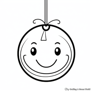 Simple Round Ornament Coloring Sheets for Kids 2