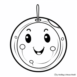 Simple Round Ornament Coloring Sheets for Kids 3