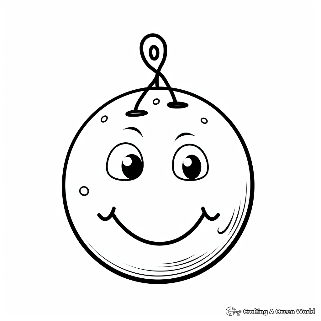 Simple Round Ornament Coloring Sheets for Kids 4