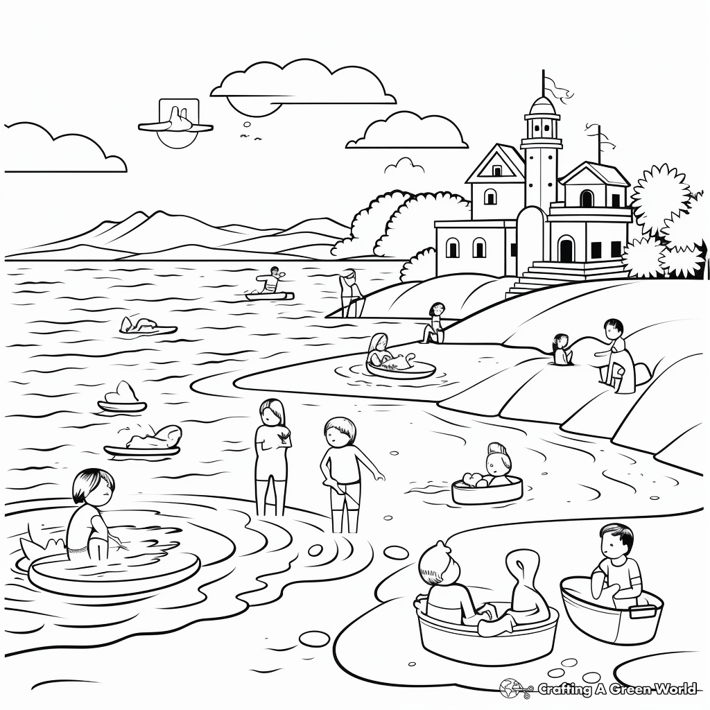 Simple-Seaside Coloring Pages 1