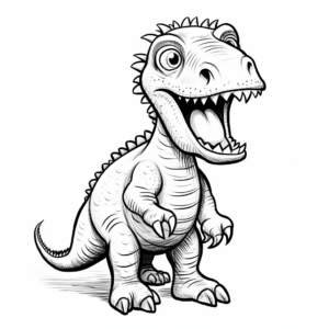 Simple Sketch Amargasaurus Coloring Pages 1