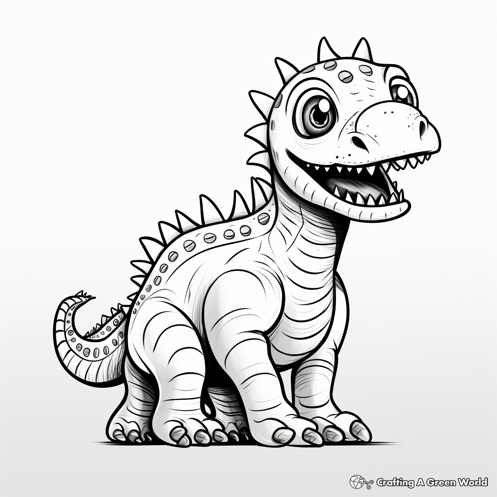 Simple Sketch Amargasaurus Coloring Pages 2