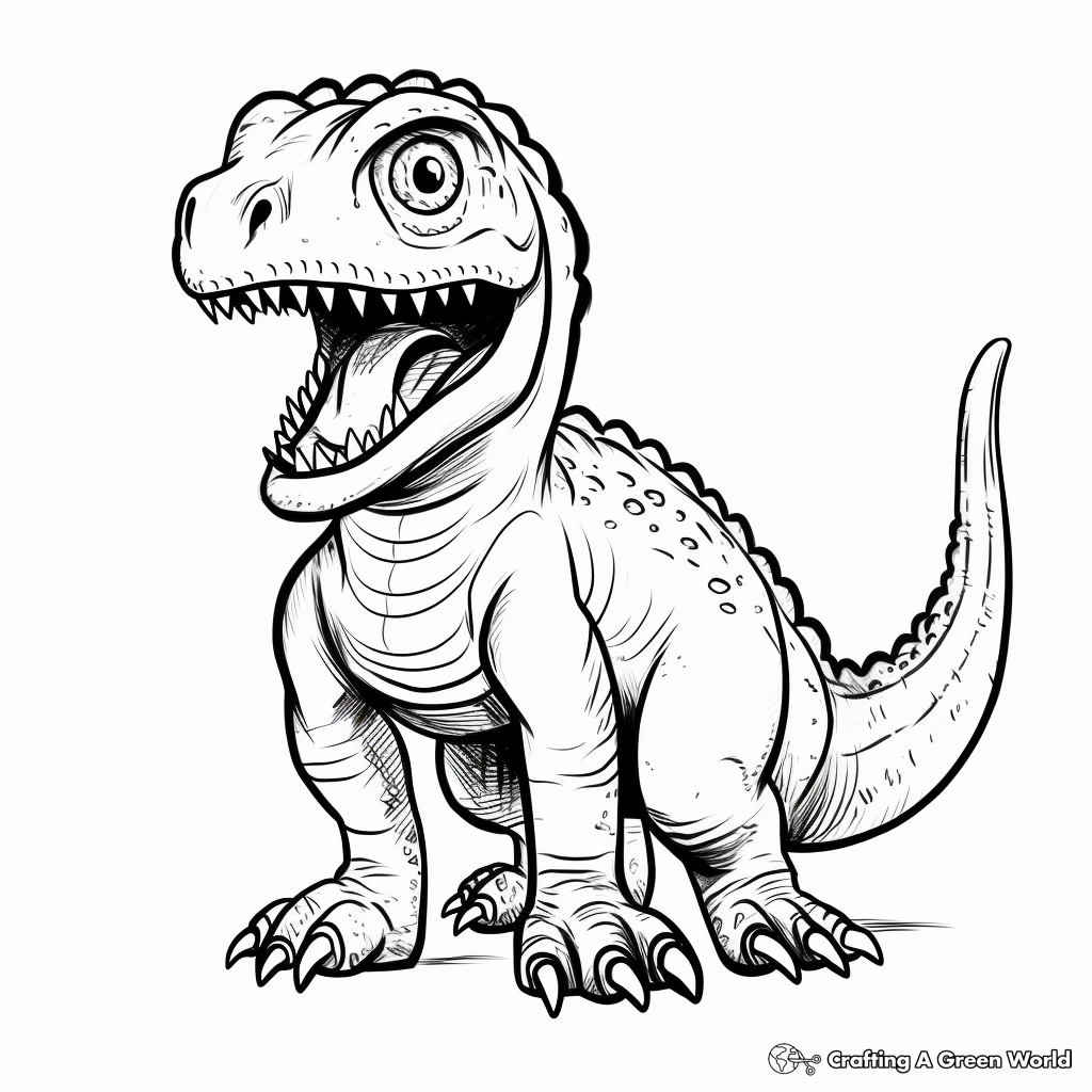 Simple Sketch Amargasaurus Coloring Pages 3