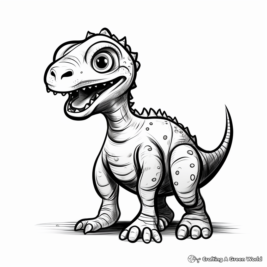 Simple Sketch Amargasaurus Coloring Pages 4
