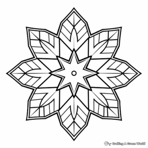 Simple Snowflake Coloring Pages for Toddlers 1