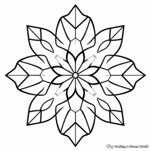 Simple Snowflake Coloring Pages for Toddlers 2