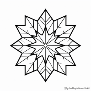 Simple Snowflake Coloring Pages for Toddlers 3