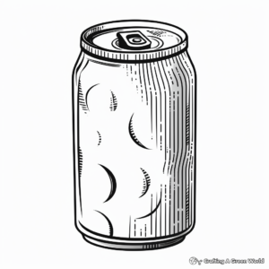 Simple Soda Can Coloring Pages 3