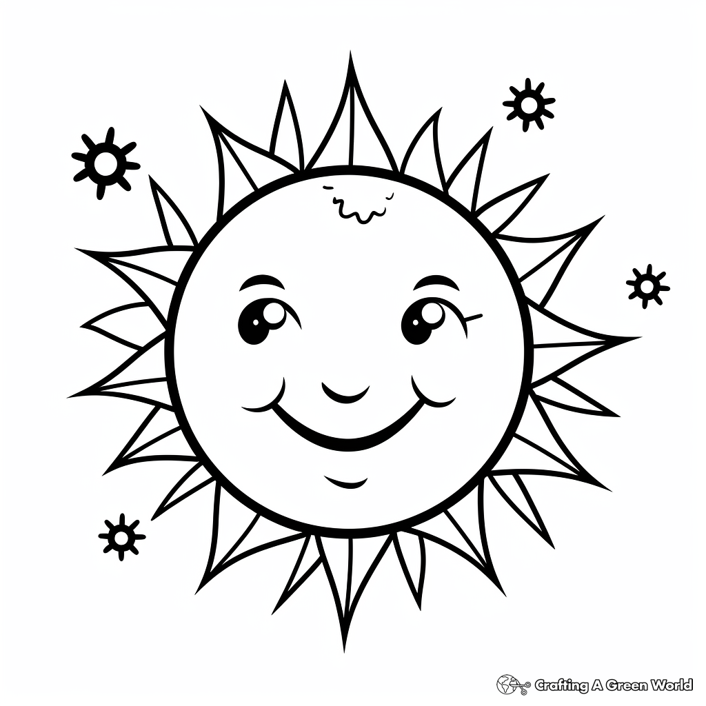 Simple Sun Coloring Pages for Toddlers 1