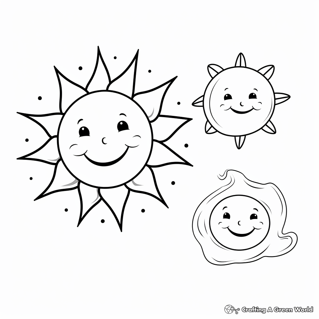 Simple Sun Coloring Pages for Toddlers 3