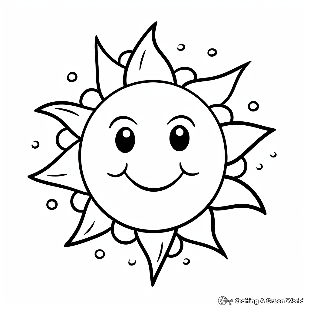 Simple Sun Coloring Pages for Toddlers 4