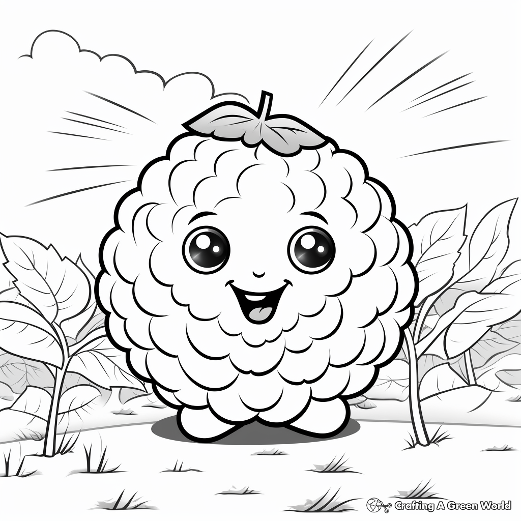 Simple Toddler-Friendly Raspberry Coloring Pages 1