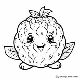 Simple Toddler-Friendly Raspberry Coloring Pages 2