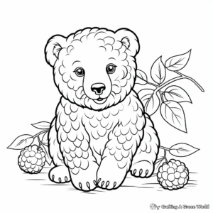 Simple Toddler-Friendly Raspberry Coloring Pages 3