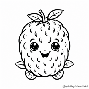 Simple Toddler-Friendly Raspberry Coloring Pages 4