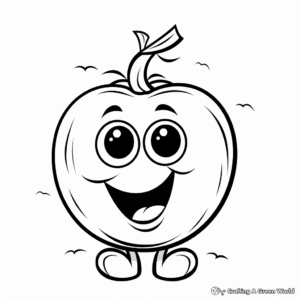 Simple Tomato Coloring Pages for Preschoolers 2