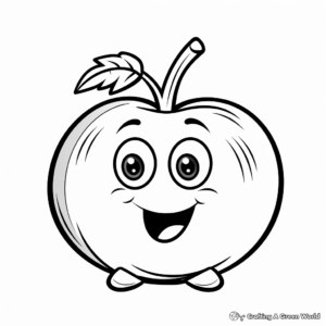 Simple Tomato Coloring Pages for Preschoolers 4