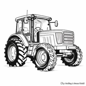 Simple Tractor Coloring Pages for Toddlers 1