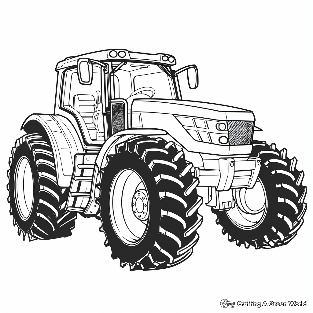 Simple Tractor Coloring Pages for Toddlers 2