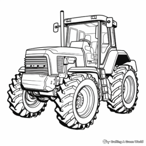 Simple Tractor Coloring Pages for Toddlers 3