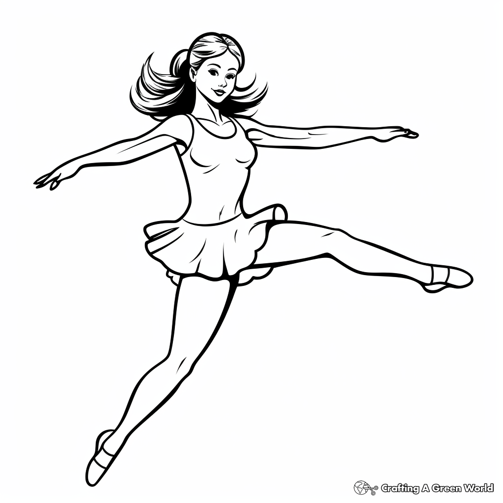 Simplicity in Action: Ballerina Coloring Pages 3