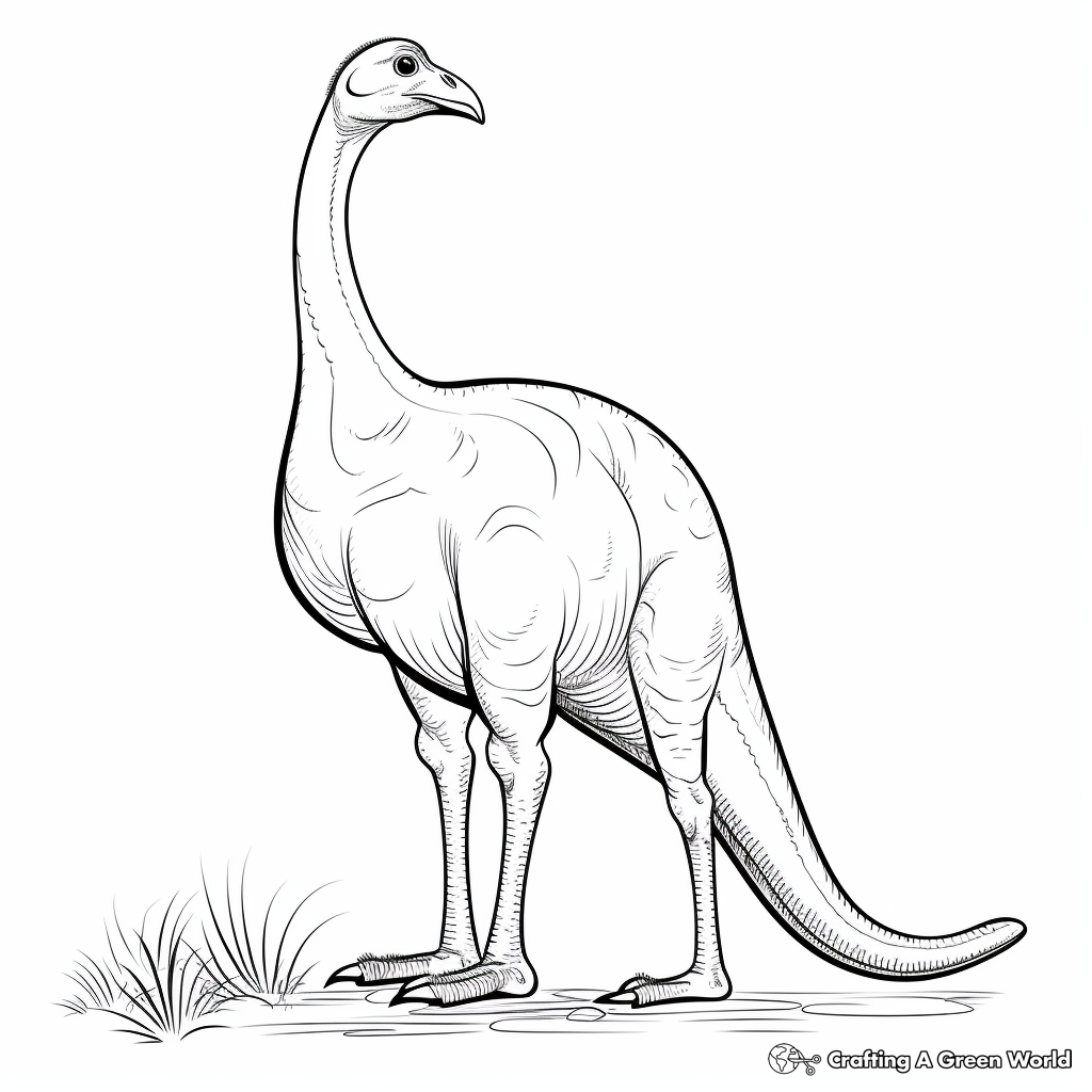 Simplified Corythosaurus Outlines for Coloring 1
