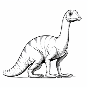 Simplified Corythosaurus Outlines for Coloring 2