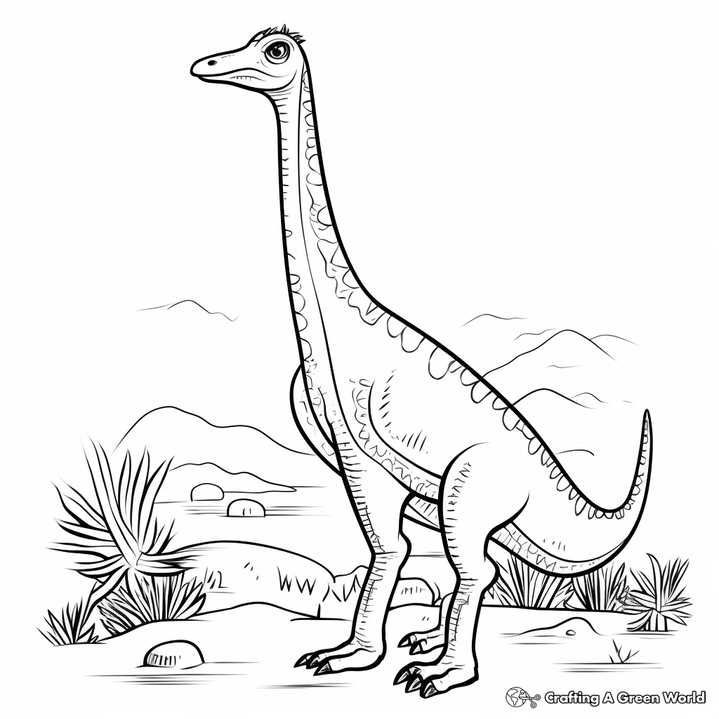 Simplified Corythosaurus Outlines for Coloring 3